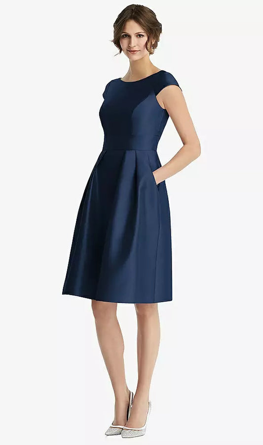 ALFRED SUNG, STYLE D766, Midnight Navy, Size 18
