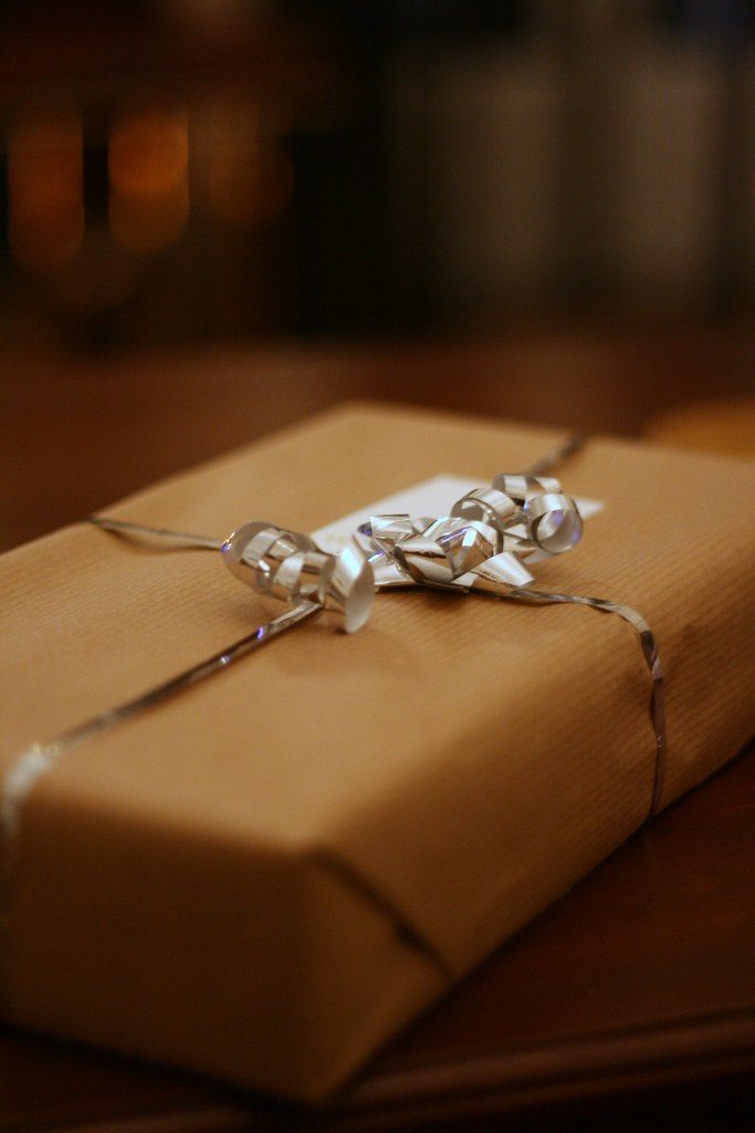 Christmas Dinosaur Recycled Eco Kraft Wrapping Paper: 3m x 50cm Roll