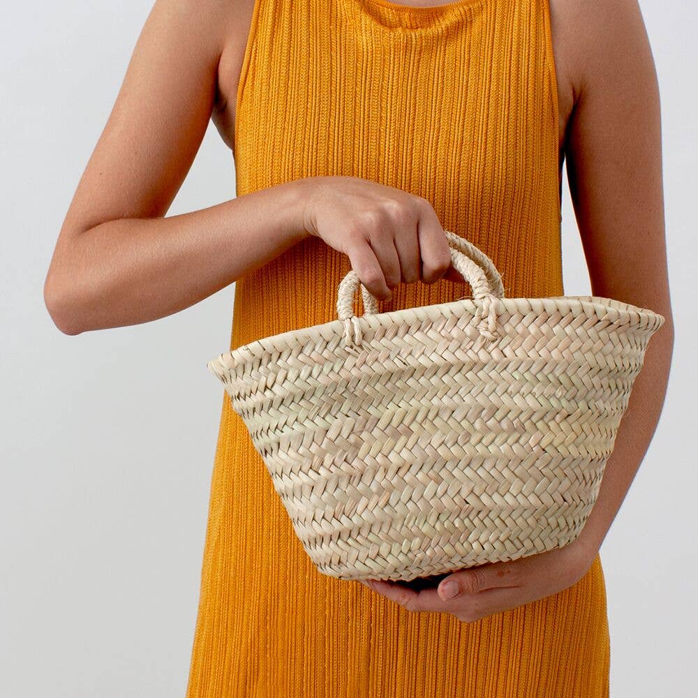Small Market Tote Basket Bag