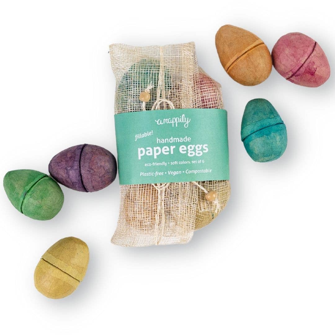 Fillable Paper Eggs, Colors– Plastic-free Easter Alternative