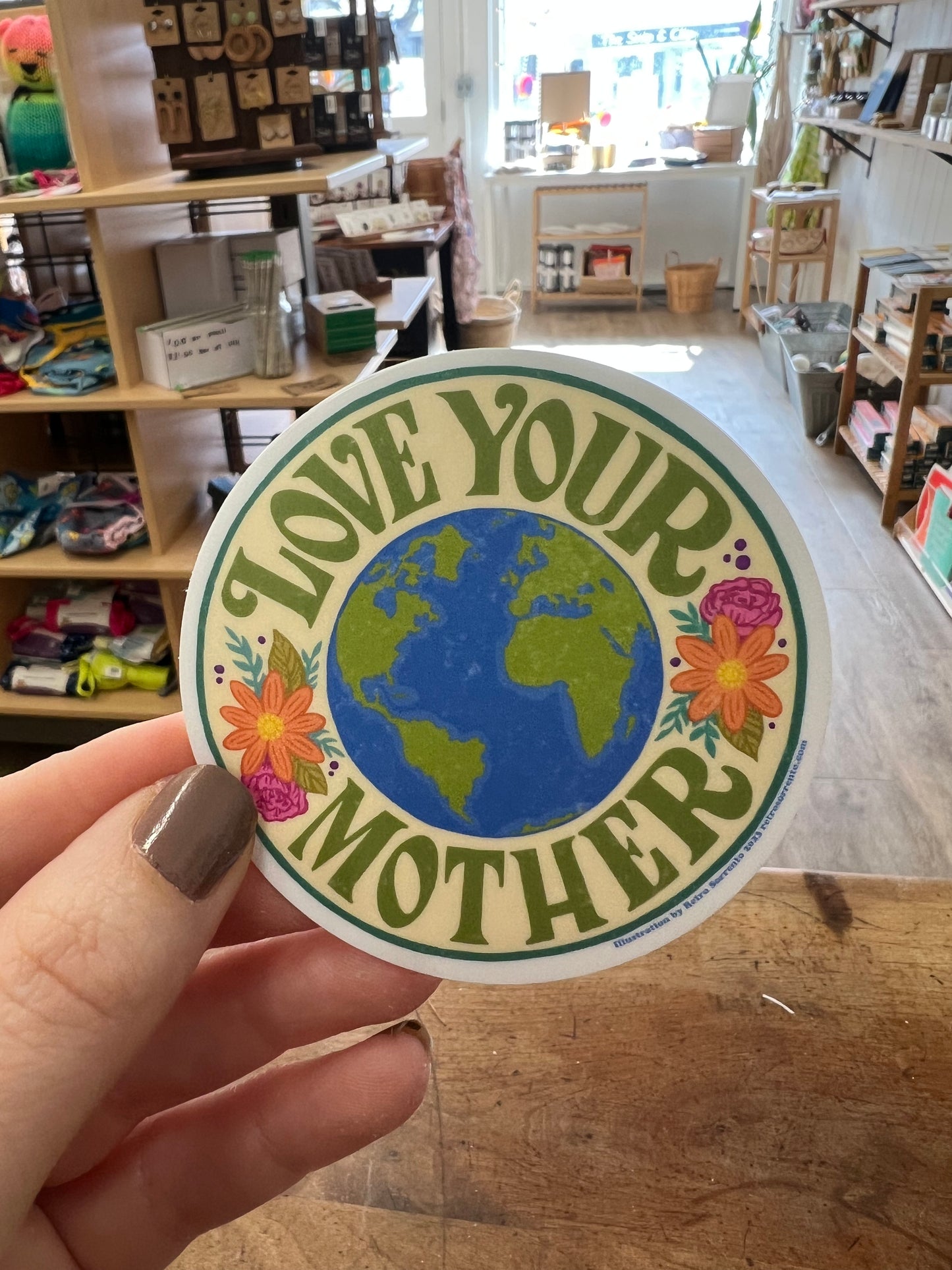 Love Your Mother Sticker (Green)
